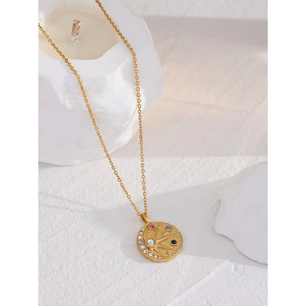 Star Moon Pendant Necklace