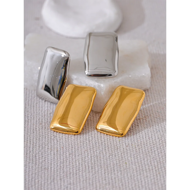 Glossy Smooth Stud Earrings