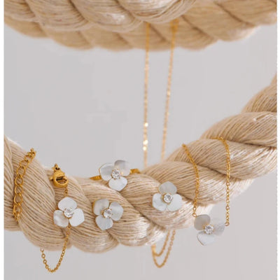 Shell Flower Jewelry Set