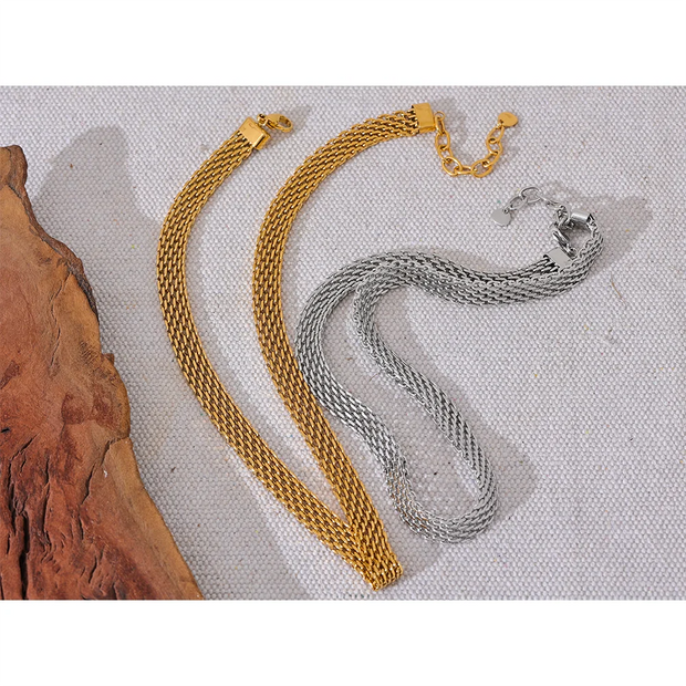 Cuban Chain Wide Neck Necklace