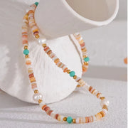 Summer Pearl & Stone Necklace