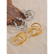 Layered Geometric Hoop Earrings