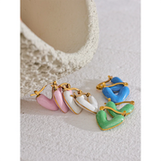 Candy Color Hollow Hoop Earrings