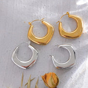 Geometric Hollow Hoop Earrings