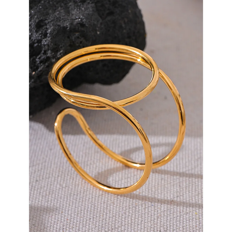 Exaggerated Geometric Cuff Bracelet