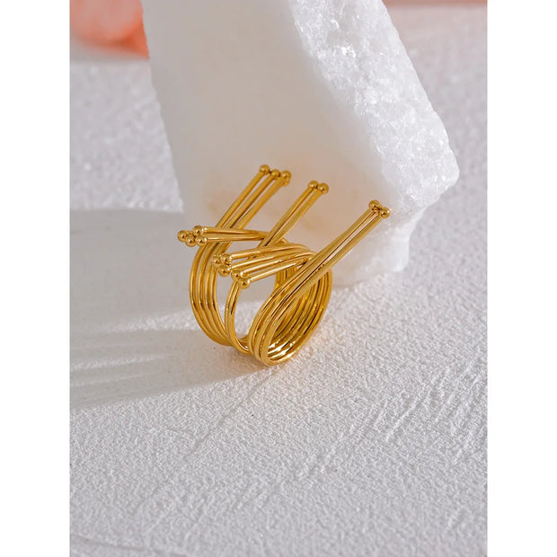 Stainless Steel Gold Color Ring