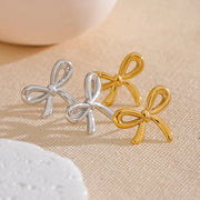 Waterproof Bow Knot Stud Earrings