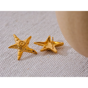 Star Golden Stud Earrings