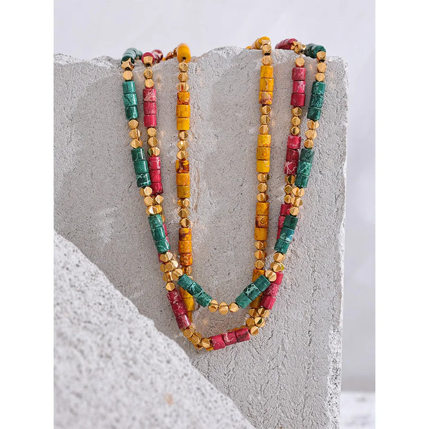 Emperor Stone Bead Necklace