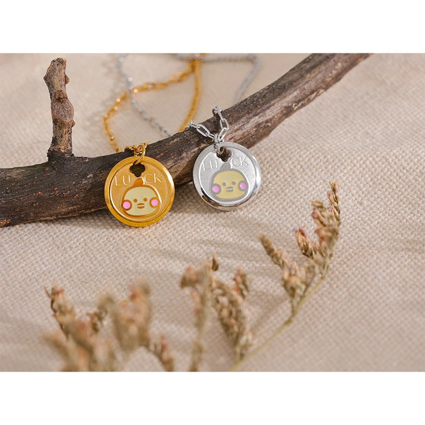 Yellow Duck Pendant Necklace