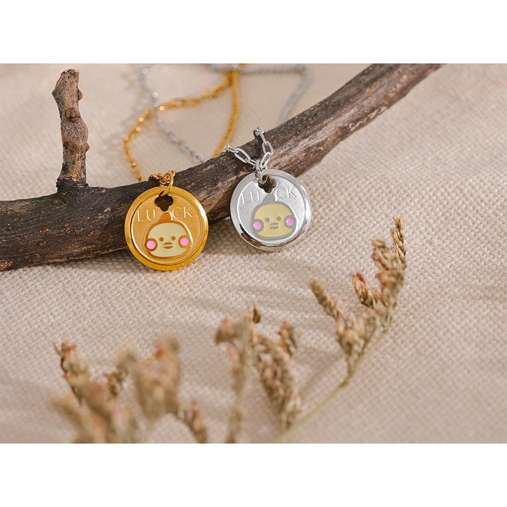 Yellow Duck Pendant Necklace