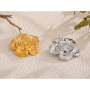 18K Gold Flower Brooch