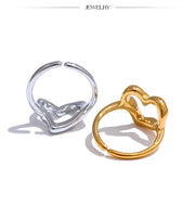 Heart Love Hollow Adjustable Ring