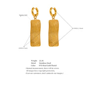 Long Square Drop Earrings