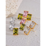 Zirconia Square Stud Earnings