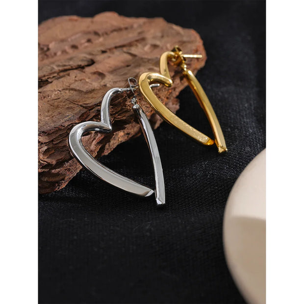 Removable Heart Hoop Earrings