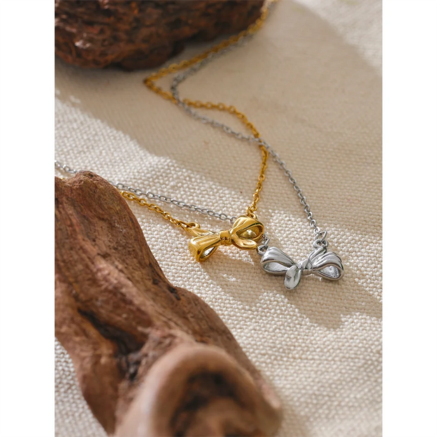 Waterproof Bow Knot Necklace