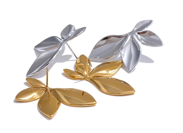 Gold Flower Earrings