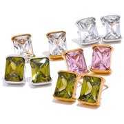 Zirconia Square Stud Earnings