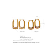 Gold Rectangle Hoops